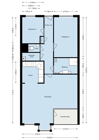 Floorplan - Arnoldus Asselbergsstraat 11B, 4611 CL Bergen op Zoom